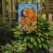 Winston Porter Dog & Sunflowers 2-Sided Garden Flag, Polyester in Orange/Blue | 15 H x 11 W in | Wayfair 66DEDBC803FC481D8E63C270474C7563