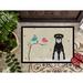 The Holiday Aisle® Faustena Christmas Presents Between Friends Standard Schnauzer Non-Slip Outdoor Door Mat in White/Brown | 24 W x 36 D in | Wayfair