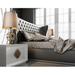 Everly Quinn Peeples Solid Wood Upholstered Standard 3 Piece Bedroom Set Upholstered in Brown/White | King | Wayfair