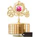 Matashi Crystal Princess Carriage Music Box Sculpture Metal in Yellow | 3 H x 1.75 W x 1.75 D in | Wayfair MTWMB13026G