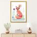 East Urban Home Large Fox by Simon Hart - Graphic Art Print Paper/Metal in Green/Orange | 32 H x 24 W x 1 D in | Wayfair