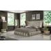 Rosdorf Park Prejean Solid Wood Upholstered Standard 3 Piece Bedroom Set Upholstered in Brown/Gray | Full/Double | Wayfair
