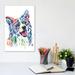 East Urban Home Border Collie by Lisa Whitehouse - Picture Frame Graphic Art Print on Paper Canvas in Blue/Pink | 12 H x 8 W x 0.75 D in | Wayfair