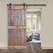 Barn Door - JM HOME Panel Wood Painted Barn Door w/ Installation Hardware Kit Wood in Brown | 84 H x 24 W in | Wayfair SDU-K1-BS-24