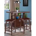 Red Barrel Studio® 3 - Piece Counter Height Solid Wood Dining Set Wood in Brown | 35.8 H in | Wayfair 2B4435EE56274202A8E7EAA405DCFB57