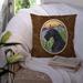 Winston Porter Schnauzer Indoor/Outdoor Brown Throw Pillow Polyester/Polyfill blend | 14 H x 14 W x 4 D in | Wayfair