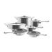 Chantal 3.Clad 10 Pieces Stainless Steel Cookware Set Non Stick/Stainless Steel in Gray | Wayfair SLT-10