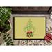 The Holiday Aisle® Luciele Christmas Tree Fleur De Lis Non-Slip Indoor Door Mat Synthetics | 18 W x 27 D in | Wayfair