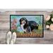 Winston Porter Bernese Mountain Dog Spring Non-Slip Outdoor Door Mat Synthetics in White | 24 W x 36 D in | Wayfair