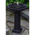 Campania International Equinox Concrete Birdbath Fountain Concrete | 30.25 H x 20.5 W x 20.5 D in | Wayfair FT-247-CB