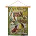 Breeze Decor Bird Collage 2-Sided Polyester 40 x 28 in. Flag Set in Gray/Green | 40 H x 28 W x 1 D in | Wayfair BD-BI-HS-105039-IP-BO-03-D-US12-AM