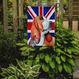 The Holiday Aisle® English Union Jack British Flag 2-Sided Garden Flag, Polyester in Red/Orange/Gray | 15 H x 11 W in | Wayfair