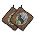 Winston Porter Rottweiler w/ Grass Potholder Polyester in Brown/Green | 7.5 W in | Wayfair 0749CFC5BF054F33BB43D9899F76D037