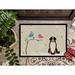 The Holiday Aisle® Faustena Christmas Presents Between Friends Bernese Mountain Dog Outdoor Door Mat Rubber in White | 18 W x 27 D in | Wayfair
