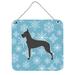 The Holiday Aisle® Snowflake Great Dane Wall Décor Metal in Blue/Gray | 8 H x 6 W in | Wayfair B23635F8EB0F4C3A98611B438BEB5DE8