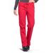 Cherokee Medical Uniforms Women's Workwear Pro Mid-Rise Pant (Size 5X) Red, Poly + Cotton,Spandex