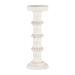 "Wood, 15"" Antique Style Candle Holder, White - Sagebrook Home 14498-04"