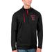 Men's Antigua Black/Red Texas Tech Red Raiders Generation Half-Zip Pullover Jacket