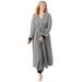 Plus Size Women's Marled Long Duster Robe by Dreams & Co. in Heather Charcoal Marled (Size 14/16)