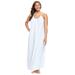 Plus Size Women's Breezy Eyelet Knit Long Nightgown by Dreams & Co. in White (Size 30/32)