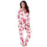 Plus Size Women's The Luxe Satin Pajama Set by Amoureuse in Ivory Roses (Size 22/24) Pajamas