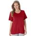 Plus Size Women's Sleep Tee by Dreams & Co. in Classic Red (Size 4X) Pajama Top