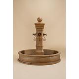 Fleur De Lis Living Heckman Concrete Pond Fountain | 53 H x 51 W x 51 D in | Wayfair 94982C9F13ED43438AC42B66BAAA6E5B