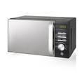 Swan SM22038BN Symphony Digital Microwave, 20L Capacity, 5 Microwave Power Levels, Defrost and Reheat Settings, 60 Minute Timer and Digital Display, 700W, Black