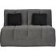 Banquette bz los angeles 140x190, matelas Dunlopillo, angel gris - angel gril