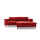 DOMO. Collection Modica Ecksofa, moderne L-Form Eckcouch, Sofa Eckgarnitur, rot, 244x173x83