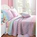 Polka Dot Stripe Quilt and Pillow Sham Set by Greenland Home Fashions in Multi (Size FULL/QUEEN)