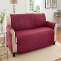 George Oliver Ultra Reversible T-Cushion Loveseat Slipcover, Polyester in Red | 55 H x 68 W x 43 D in | Wayfair CB265850E7B64021B67BC9A6689DEEA1