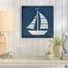 Breakwater Bay 'Nautical Love (Sail Boat)' - Unframed Print on Canvas in Blue | 18 H x 18 W x 1.5 D in | Wayfair 64A424F4D104466A8AC4F6E511A54F80