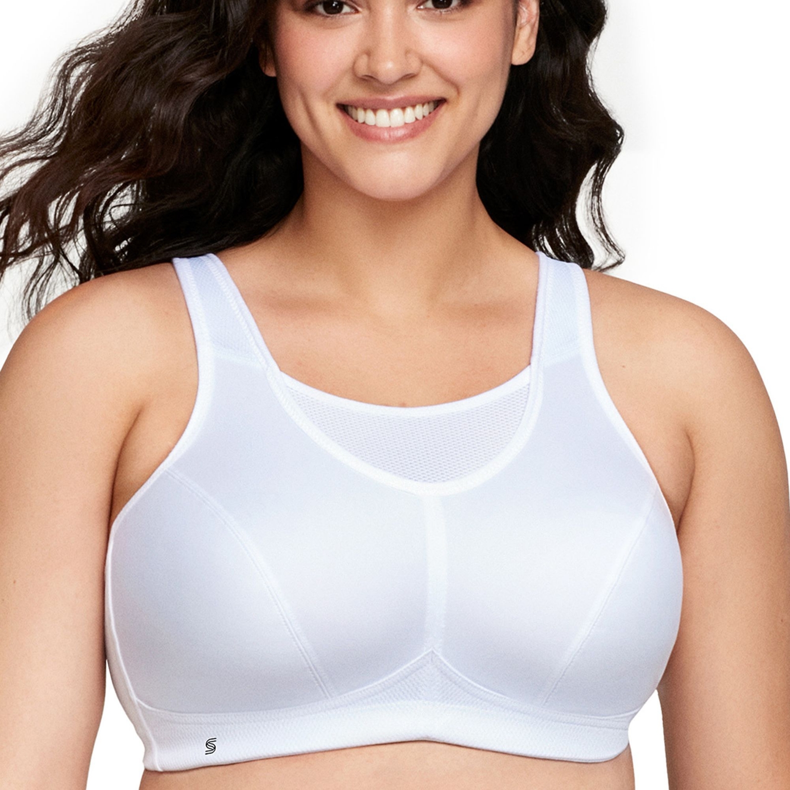 Glamorise No-Bounce Camisole Sports Bra (Size 38-DD) White