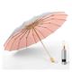 Umbrella Strong Wind Resistant 16K Manual Umbrella Men Parasol Women Rain Large Umbrellas Super Sun Protection and UV (Color : Pink)