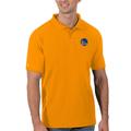 Men's Antigua Gold Golden State Warriors Legacy Pique Polo