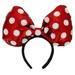 Disney Accessories | Disney Minnie Mouse Polka Dots Over Sized Headband | Color: Red/White | Size: 3.45"L X 11.5"W X 3.45"H