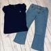 Ralph Lauren Matching Sets | Cute Ralph Lauren Top And Jordache Jeans For Girls | Color: Blue | Size: 4tg