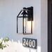 17 Stories Adelgund Black 1 - Bulb 15" H Outdoor Wall Lantern w/ Dusk to Dawn Glass/Metal/Steel in Black/Gray | 15 H x 6.25 W x 6.25 D in | Wayfair