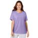 Plus Size Women's Sleep Tee by Dreams & Co. in Soft Iris (Size 1X) Pajama Top