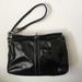 Coach Bags | Coach Black Patent Leather Turnlock Wristlet Bag | Color: Black/Silver | Size: Os