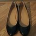 J. Crew Shoes | J. Crew Lily Metallic-Heel Patent Ballet Flats | Color: Black/Cream | Size: 7.5