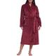 Women Plush Fleece Robe Ladies Winter Thick Cozy Heavy Bathrobe (Red, XL)