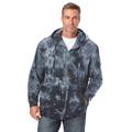 Men's Big & Tall Fleece Zip-Front Hoodie by KingSize in Navy Marble (Size 5XL) Fleece Jacket