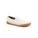 Wide Width Women's Alexandria Loafer by SoftWalk in White Leather (Size 9 1/2 W)