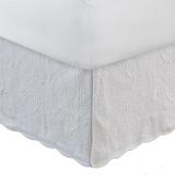 Paisley Quilted Bed Skirt 18" by Greenland Home Fashions in White (Size TWIN)