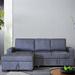 Gray Sectional - Hokku Designs Arniaga 103" Wide Sleeper Sofa & Chaise Polyester | 29.5 H x 103 W x 62 D in | Wayfair
