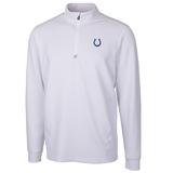 Men's Cutter & Buck White Indianapolis Colts Traverse Quarter-Zip Pullover Jacket