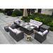 Orren Ellis Tervell 7 Piece Rattan Sofa Seating Group w/ Cushions Metal in Gray | 30.71 H x 72.05 W x 28.35 D in | Outdoor Furniture | Wayfair