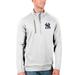 Men's Antigua White New York Yankees Generation Quarter-Zip Pullover Jacket